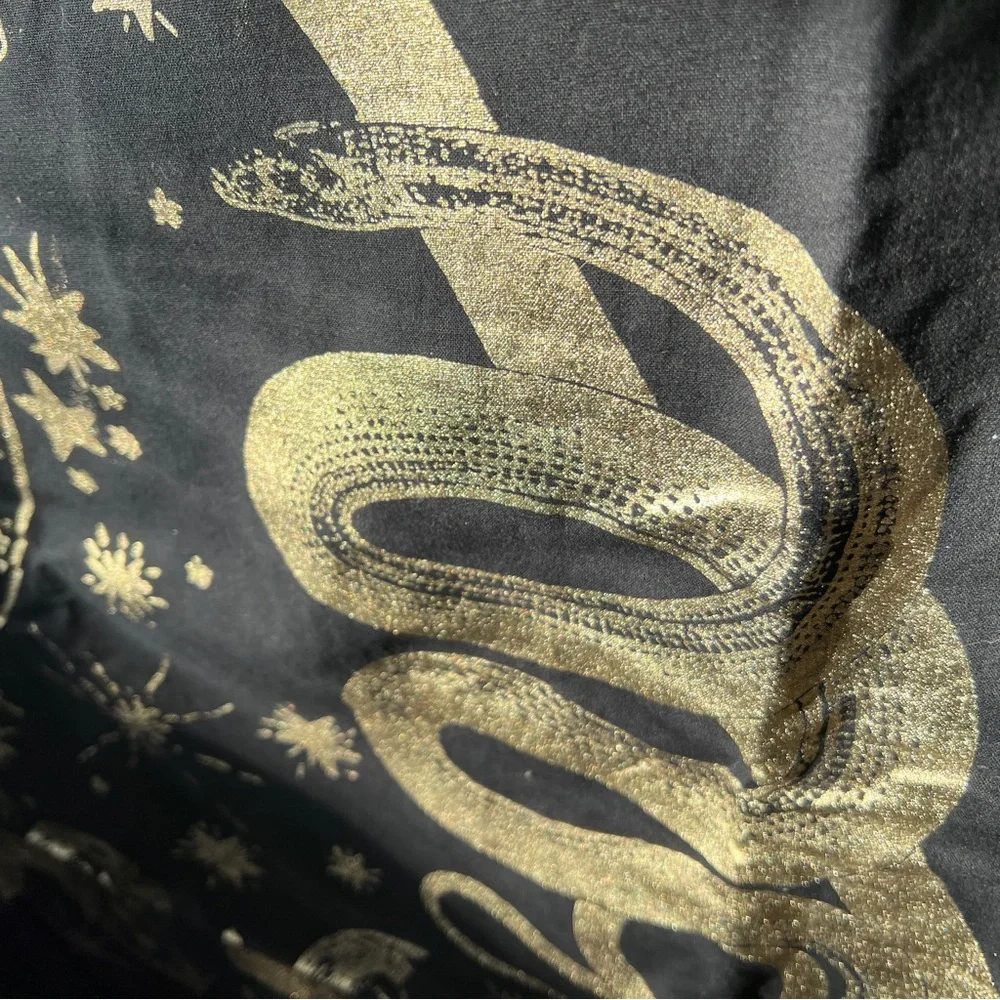 Urban Outfitters Black and Gold Tapestry